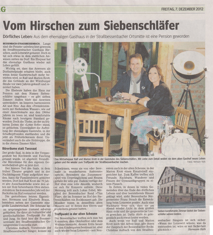 Zeitungsbericht Dezember 2012